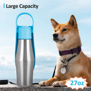 Portable Dog Water Bottle – Leaf Design Silicone Bowl